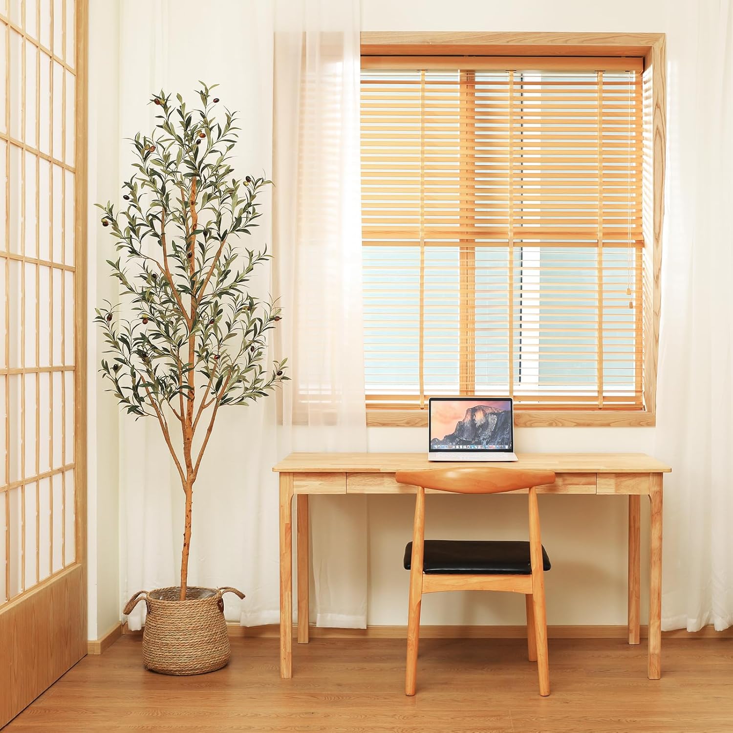 Kazeila Artificial Olive Tree 6FT Faux Silk Plant Decor