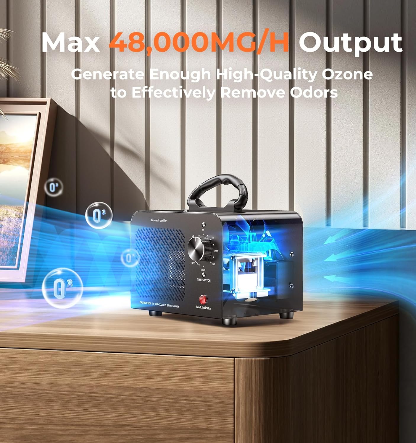 Hadlook Ozone Generator 48000mg Odor Remover Air Purifier Deodorizer