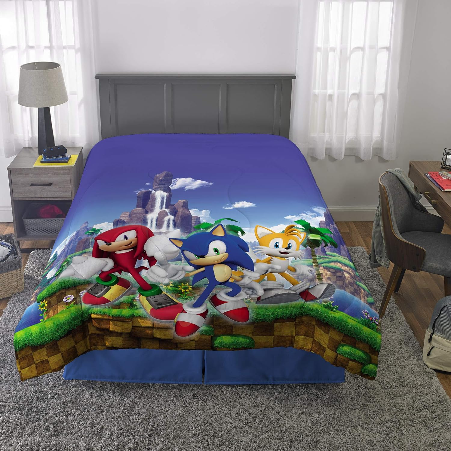 Franco Kids Bedding Reversible Comforter Sonic The Hedgehog