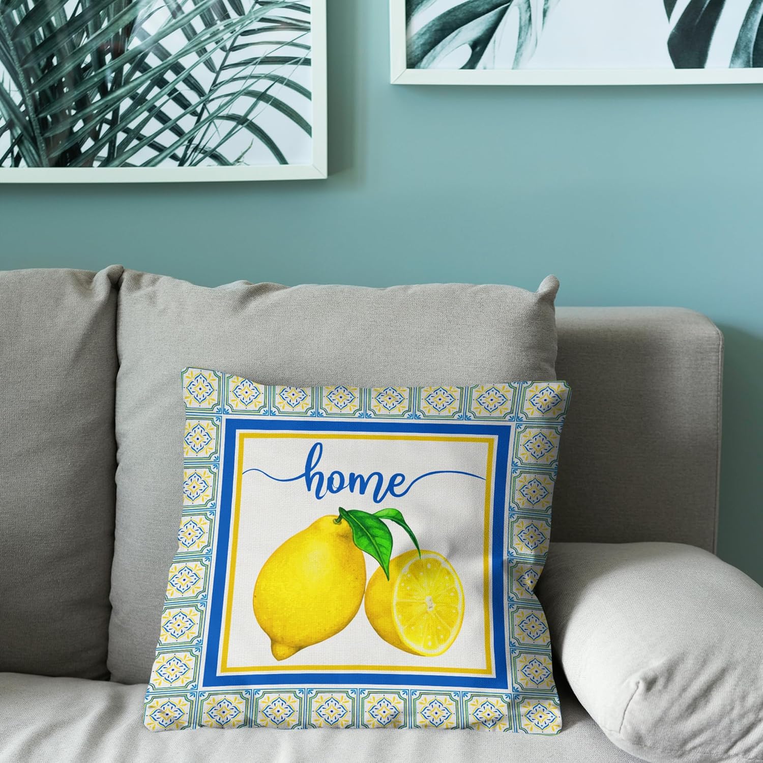 Yarcooly Summer Lemon Throw Pillow Covers