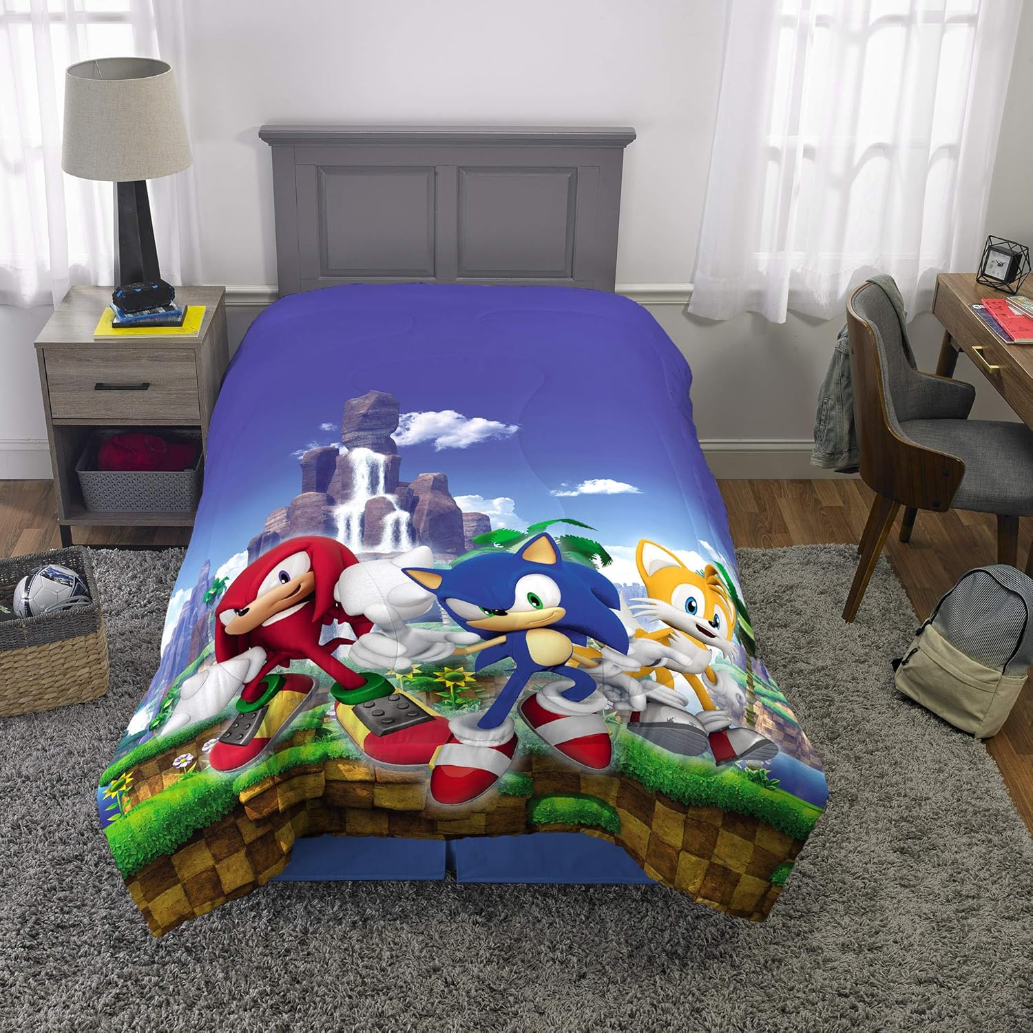 Franco Kids Bedding Reversible Comforter Sonic The Hedgehog