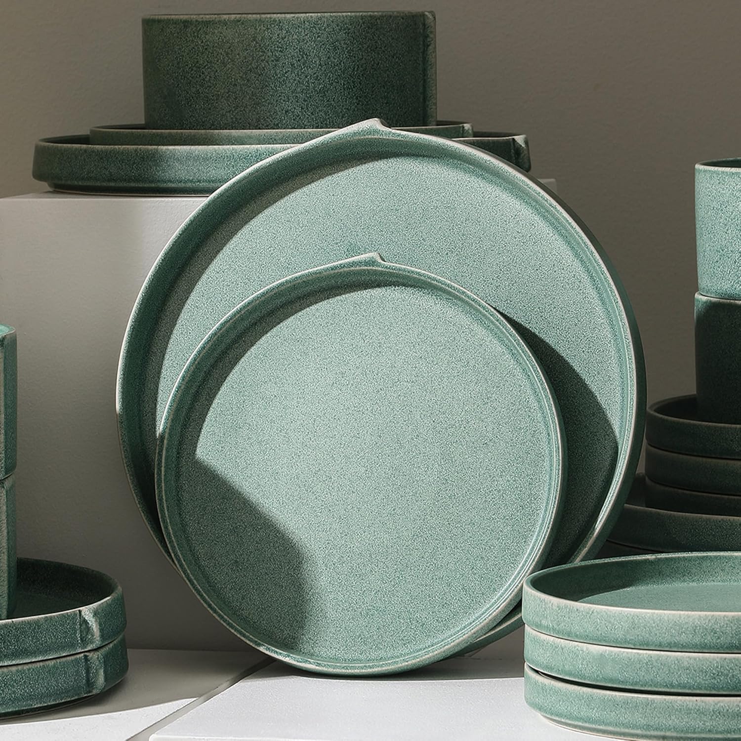 Stone Lain Bao 4-Piece Dinner Plate Set Green