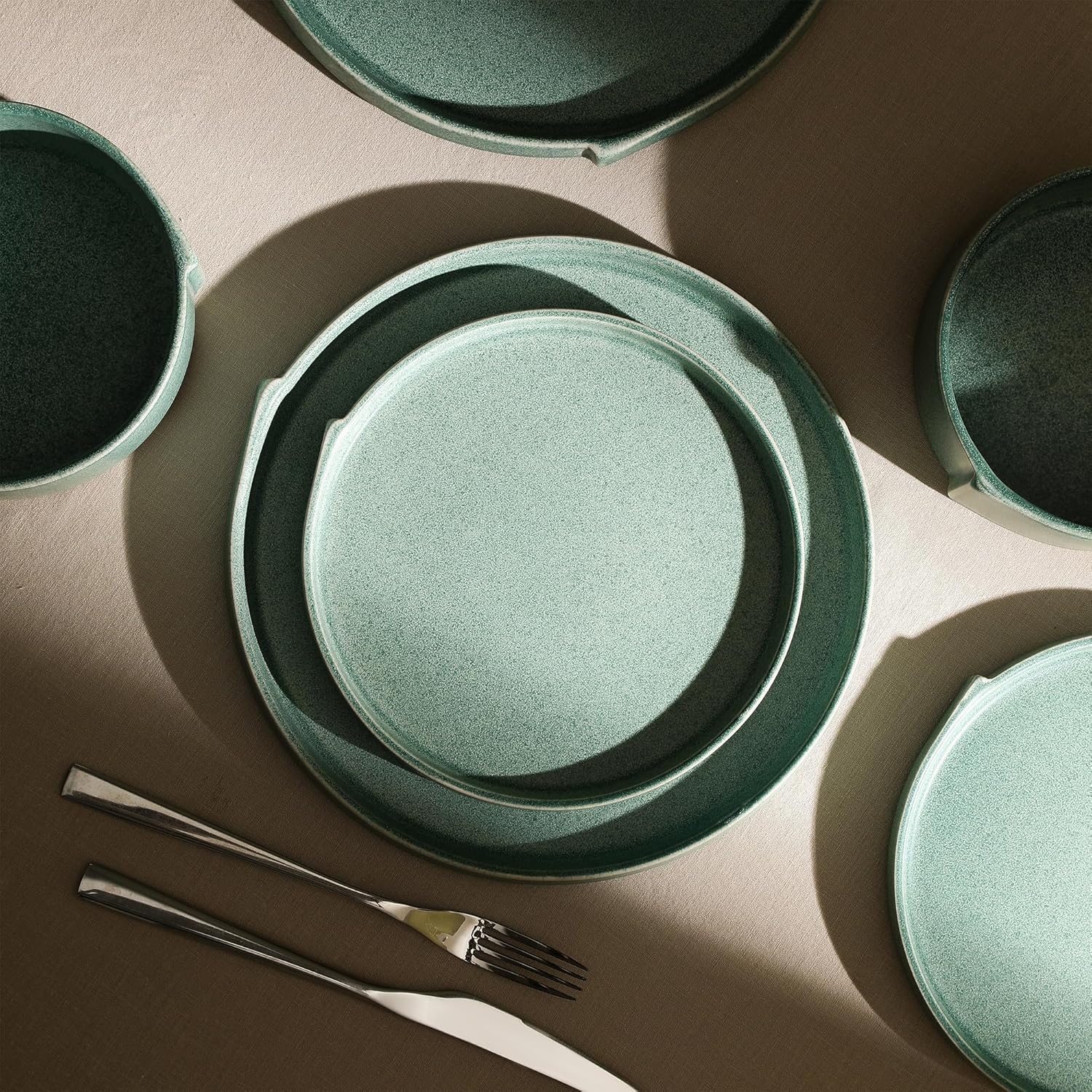 Stone Lain Bao 4-Piece Dinner Plate Set Green