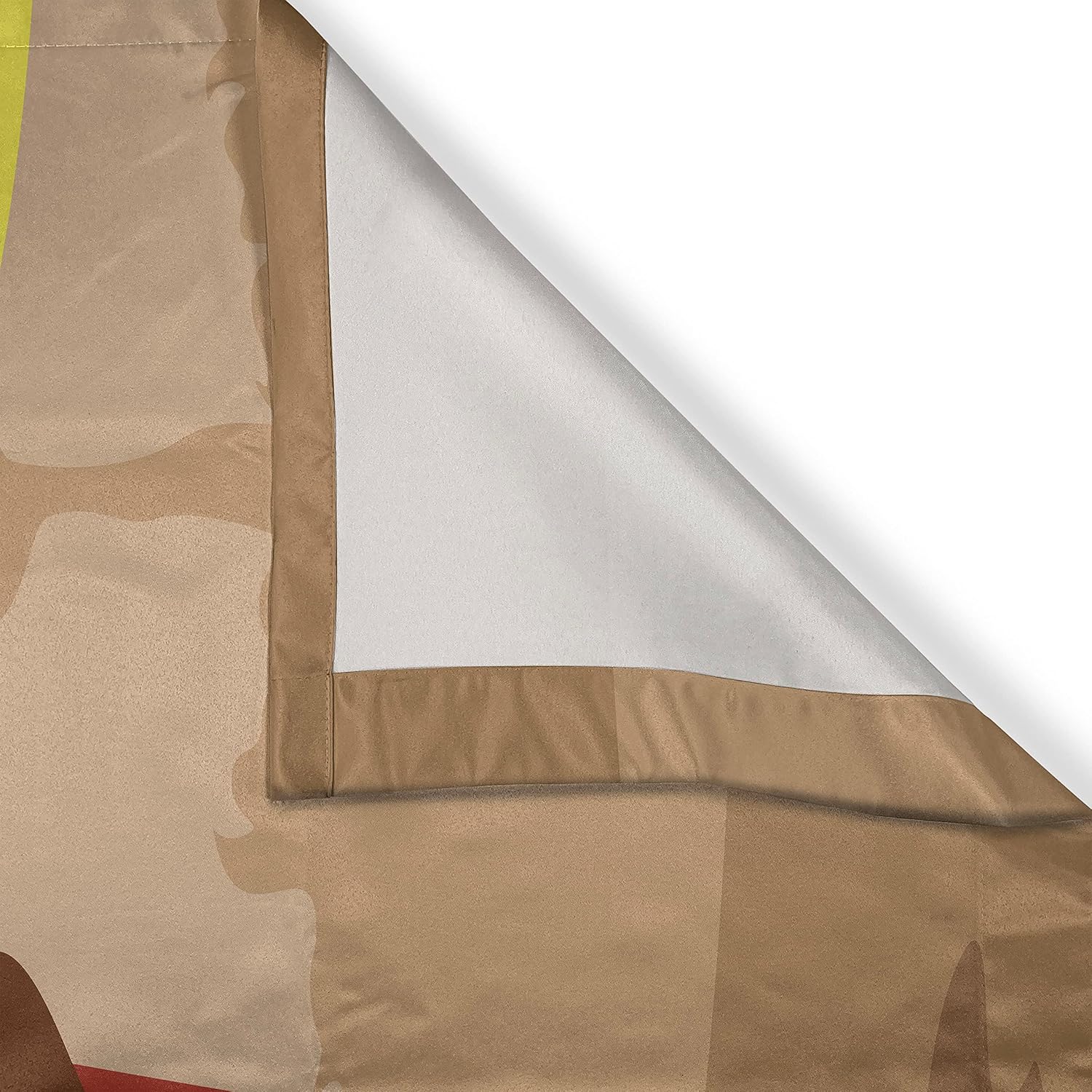 Ambesonne African Kitchen Curtains 2 Panel Set Brown Cocoa 55x39