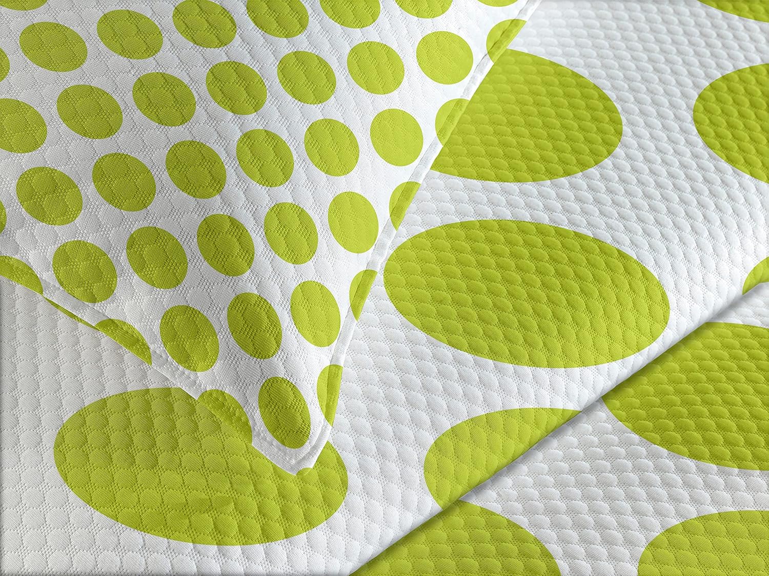 Ambesonne Lime Green Bedspread Set 3 Piece King Size